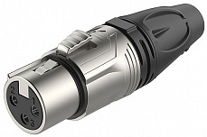 Roxtone RX3F-NS разъем cannon кабельный "мама" 3-х контактный, цвет серебро