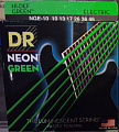 DR Strings NGE-10  струны для электрогитары Neon Green Electric, 10-46, зелёный неон