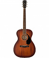 Fender PO-220E Orchestra Mahagony Aged Cognac Burst  электроакустическая гитара, цвет темный санберст, кейс в комплекте