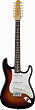 Fender STRAT XII 12 STRING RW 2 COLOR SUNBURST электрогитара с чехлом, цвет санберст