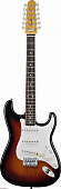 Fender STRAT XII 12 STRING RW 2 COLOR SUNBURST электрогитара с чехлом, цвет санберст
