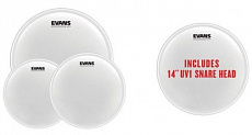Evans EPP-UV1-R UV1 Rock Pack + 14' UV1 CTD набор пластиков для томов и малого барабана