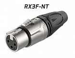 Roxtone RX3F-NT  разъем cannon кабельный, мама 3-х контактный, цвет серебро