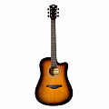 Rockdale Aurora D5 Gloss SB акустическая гитара дредноут, цвет санберст, глянцевое покрытие