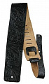 Perri's P35W-568 ремень гитарный, чёрный верх, рисунок "травление", низ - коричневый