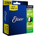 Elixir 16550  струны для электрогитары, 3 комплекта