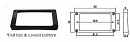 Hosco PMR(H-MR)-RB  рамка для бриджевого хамбакера, плоская, черная