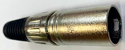Inline XLR-MS разъем XLR-M, 3 пин, колпачок металлический, для кабеля D7 мм