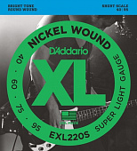 D'Addario EXL-220S струны для бас-гитары, 45-95, короткая мензура