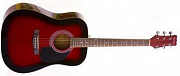 Martinez FAW-702/TWRS акустическая гитара, цвет красный санбёрст.