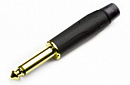 Amphenol ACPM-KB-AU кабельный разъем Jack 1/4", M Серия II, Моно, Прямой, Черный, Позолоченные контакты