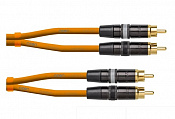 Cordial Ceon DJ RCA 1.5 O аудио кабель, длина 1.5 метра, цвет оранжевый