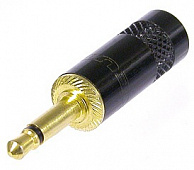 Neutrik NYS226BG кабельный разъем Jack 3.5 мм TS (моно), штекер металлический чернённый корпус для кабеля 4 мм, золоченые контакты