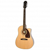 Epiphone J-15 EC Deluxe Natural  электроакустическая гитара, цвет натуральный, в комплекте жесткий кейс