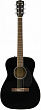 Fender CC-60S BLK акустическая гитара, цвет черный