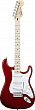 Fender STD STRAT MN CHROME RED электрогитара с чехлом, цвет красный