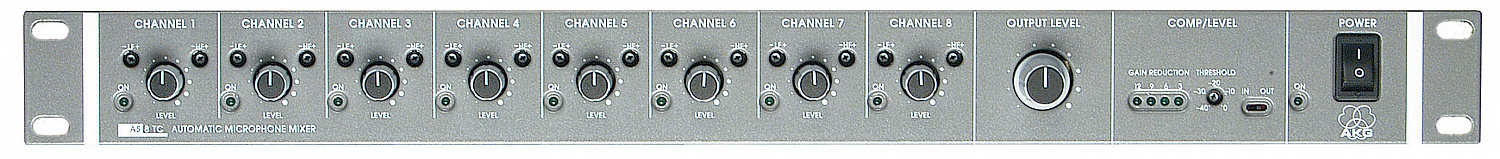 AKG AS8TC микшер 8-ми канальный с регулировкой уров.частот