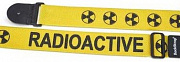 Rockstrap RST NY1CP RadioAct G  гитарный ремень 50 мм, желтый с графикой "Radioactive"