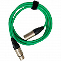 GS-Pro XLR3F-XLR3M (green) 1,5 метра балансный микрофонный кабель, цвет зеленый