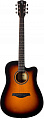 Rockdale Aurora D5 C SBGL акустическая гитара дредноут с вырезом, цвет санберст, глянцевое покрытие