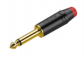 Roxtone RJ2PP-RD-BG  разъем  jack 1/4" моно, максимальный диаметр кабеля до 7 мм, цвет черный