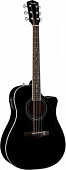 Fender CD-140SCE Dreadnought Black электроакустическая гитара, цвет черный