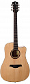 Rockdale Aurora D5 C NGL акустическая гитара дредноут с вырезом, цвет натуральный, глянцевое покрытие
