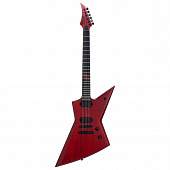 Solar Guitars E2.6TBR SK  электрогитара, форма Explorer, цвет красный, чехол