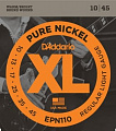 D'Addario EPN110 Pure Nickel Regular Light 10-45 струны для электрогитары