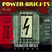Thomastik PB109 Power Brights Regular Bottom(09-42) струны для электрогитары, сталь