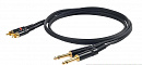 Proel CHLP310LU5 - Сценич. кабель, 2xJACK 6.3 mm mono <-> 2хRCA male, длина - 5