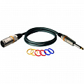 Rockcable RCL30383 D6 M  кабель XLR("папа") - джек 1/4, 3 метра
