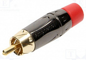 Amphenol ACPL-CRD кабельный разъем RCA "папа", цвет черный хром, красный