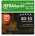 D'Addario EZ890-B струны для акустической гитары, бронза