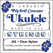 D'Addario J92 комплект струн для концертной укулеле, нейлон