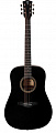 Rockdale Aurora D3 BKST акустическая гитара дредноут, цвет черный, сатиновое покрытие