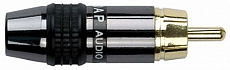 DAP Audio RCA connector male, Black Housing Black endcap разъем RCA "папа", черный