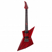 Solar Guitars E1.7 Canibalismo  7-струнная эл. -гитара, Explorer, HH, Evertune, цвет красный, чехол