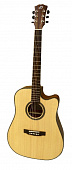 Dowina Rustica DC-DS акустическая гитара дредноут с вырезом, цвет натуральный