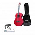 Barcelona CG11K/RD акустическая гитара с набором, цвет красный матовый