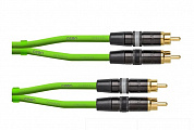 Cordial Ceon DJ RCA 0.6 G аудио кабель, длина 0.6 метров, зеленый