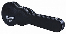Gibson Hard Shell Case Les Paul black w/white interior кейс для электрогитары Les Paul, чёрный с белым интерьером