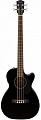 Fender CB-60SCE BLK электроакустическая бас-гитара, топ массив ели, цвет черный