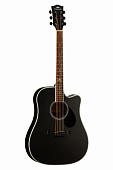 Kepma D1CE Black электроакустическая гитара, цвет черный, в комплекте 3 метровый кабель