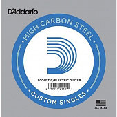 D'Addario PL014 Single Plain Steel 014 одиночная струна для акустических или электрогитар