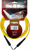 Klotz KIK4.5PPGE готовый инструментальный кабель, 4.5 метра, разъемы Klotz Mono Jack, цвет желтый