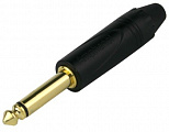 Amphenol QM2PB-AU кабельный разъем mono jack 6.5 мм (TS), позолоченные контакты, цвет черный
