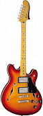 Fender Modern Player Starcaster MN ACB полуакустическая электрогитара, цвет санберст