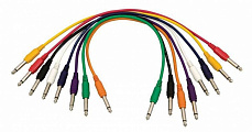 OnStage PC18-17QTR-S комплект инструментальных кабелей, джек  <-> джек, 8 цветов