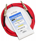 Invotone ACI1003R инструментальный кабель, длина 3 метра, цвет красный